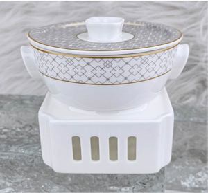 Juego de Vajilla de Porcelana Fina (45% China de Alta Calidad) con Borde Dorado Pintado a Mano y Relieve, Lujoso, para Hoteles 5 Estrellas, Banquetes de Boda y Restaurantes - Product Image 6
