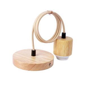 Minimalist Modern Chandelier Nordic Style Solid Wood Single Head Lamp <b>Holder</b> For Restaurants Hotels Bars Round LED Light 1.2M - Product Image 4