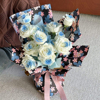 Nouveauté, vente en gros directe d'usine, papier d'emballage pour fleurs imperméable avec papier d'emballage couleur or pour bouquet