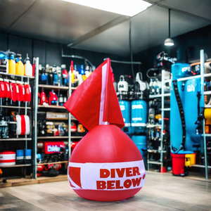 Boya <span class=keywords><strong>de</strong></span> Natación <span class=keywords><strong>de</strong></span> PVC para Deportes Subacuáticos, Boya Inflable <span class=keywords><strong>de</strong></span> Señalización con Bandera <span class=keywords><strong>de</strong></span> Buceo - Product Image 1