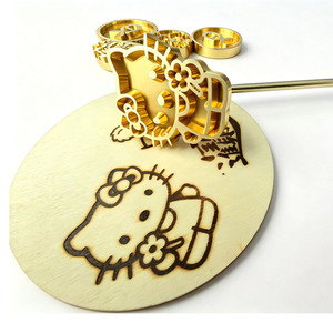 Sello de cobre para grabado <span class=keywords><strong>en</strong></span> <span class=keywords><strong>madera</strong></span> y cuero, logotipo personalizado, sellos moldeados, perforación externa, forma alienígena, arte de sello de cera. - Product Image 5