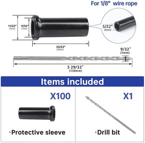 Kit de barandilla de <span class=keywords><strong>cable</strong></span> invisible negro Tensor DE CAMBIO DE 1/8 "y terminal oculto T316 Acero inoxidable - Product Image 6
