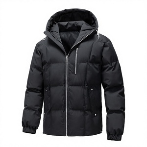 Chaqueta Bomber Gruesa con Capucha para Hombre, con Cierre Frontal, Ecológica y Resistente al Viento, para Uso Casual al Aire Libre - Product Image 2