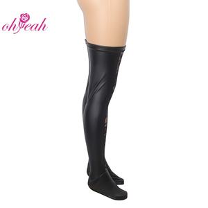 Meilleures ventes : <span class=keywords><strong>Bas</strong></span> en cuir tricotés pour adultes, sexy, en <span class=keywords><strong>latex</strong></span> <span class=keywords><strong>noir</strong></span>, en cuir PU, avec dentelle - Product Image 6