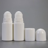 Emballage à bille en plastique 50g avec logo personnalisé avec sérigraphie PE PET bouchon à vis pour déodorant