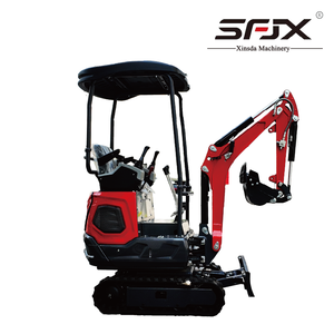 Mini Excavadora de Cadenas, Color Rojo, Brazo Hidráulico, Cucharón, Motor, Equipo de Construcción - Product Image 3