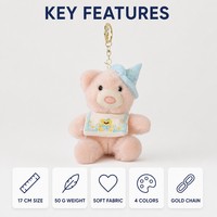 Plüsch-Schlüsselanhänger Teddybär mit Zaubererhut, Niedlicher Kawaii Taschenanhänger, Weich und Kuschelig, Großhandel, Kundenspezifisch OEM ODM