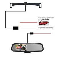 Mini caméra de recul pour plaque d'immatriculation avant avec vision nocturne Star Night, grand angle 170 degrés, caméra étanche IP68, garantie 1 an