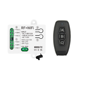 Rf433mhz phổ không dây điều khiển từ xa Transmitter DC 12V 24V AC12-36V 2CH Receiver Relay nhà để xe cuộn màn trập cửa học tập - Product Image 5