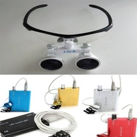 Loupes dentaires chirurgicales en verre avec phare LED/2,5x3,5x420m Loupes médicales chirurgicales équipement dentaire