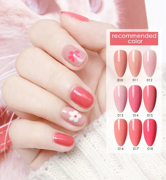 Nail Art vari stili set di colori colla per smalto solido rosso nero bianco rosa