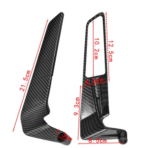 Espejo Retrovisor Universal para Motocicleta con Diseño de Ondas de Agua en Fibra de Carbono, Ajustable, de Aleación de Aluminio, Accesorio de Tuning - Product Image 2