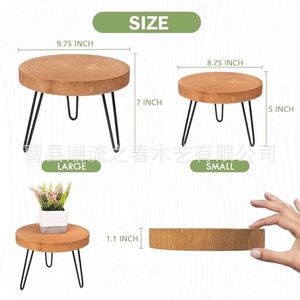 Adornos artesanales de madera transfronterizos, bases de troncos de madera, mesas pequeñas, mesas de centro, estantes de madera sencillos - Product Image 5