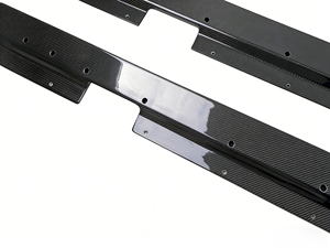 VS-Style Carbon Fiber <b>Side</b> Skirt Bottom <b>Plates</b> Undertrays for Nissan GT-R R35 2008-2020 - Product Image 3
