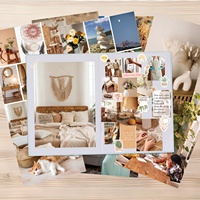 Kit d'album de visionnage en papier couché pour collage, avec messages inspirants, matériel de journal DIY, scrapbook et vision board