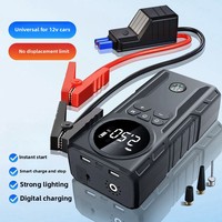 Démarreur de voiture portable et compresseur d'air avec lampe LED et batterie externe pour gonflage des pneus de voiture