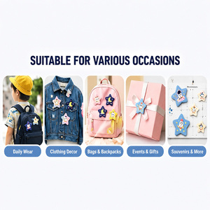 Épingles personnalisées sans nickel en forme d'étoile, motif dessin animé, bouton magnétique sûr, décoration légère, logo personnalisé, mignonnes <span class=keywords><strong>pour</strong></span> enfants - Product Image 5