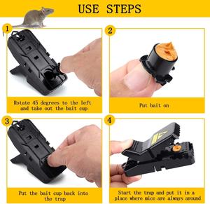Piège à <span class=keywords><strong>souris</strong></span> écologique portable pour <span class=keywords><strong>l</strong></span>'intérieur et <span class=keywords><strong>l</strong></span>'extérieur, en plastique durable, avec appât et pince - Product Image 2