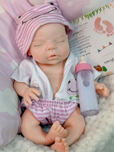 ตุ๊กตา<span class=keywords><strong>เด็ก</strong></span>เกิดใหม่ขนาด 10 นิ้ว ทำจากซิลิโคนทั้งตัว เหมือน<span class=keywords><strong>จริง</strong></span> วาดลายด้วยมือ ตุ๊กตาซิลิโคนเด็กเกิดใหม่สำหรับเด็ก - Product Image 2