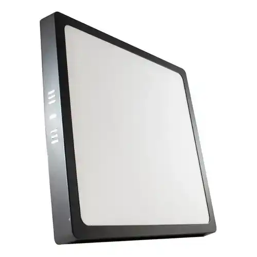 Surface-Mounted 24W LED Panel Lamp Slim Square Design Warm for Home Office Hospital Available 3000K 4000K 6500K Black Structure