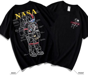 Maglietta estiva di alta qualità Oversize Logo personalizzato stampato a colori <span class=keywords><strong>t</strong></span>-<span class=keywords><strong>Shirt</strong></span> dei pesi massimi <span class=keywords><strong>Nasa</strong></span> - Product Image 1