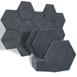Home Decoration Self Adhesive Hexagon Acoustic Panels With Printing