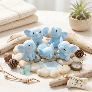 Produits Innovants : Adorables Éléphants Néotribaux en Résine, Miniatures Vives en Résine Opaque, Statues d'Animaux Compagnons pour Bibliothèque, Cadeau - Product Image 1