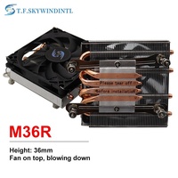 Refroidissement 4 caloducs refroidisseur de processeur dissipateur thermique en aluminium compatible avec AM4 LGA1700 LGA1200 LGA115x pour GPU et processeur