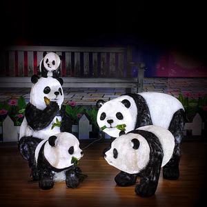 Esculturas de animales de fibra de vidrio transparentes luces LED para uso en exteriores, impermeables y adecuadas para patios y jardines. - Product Image 2