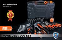 HUIXIN HX-43 Juego de Herramientas Manuales Multifuncionales de Acero al Carbono OEM, Kit de Herramientas de Reparación Multipiezas con Estuche Blando para Hogar y Automóvil