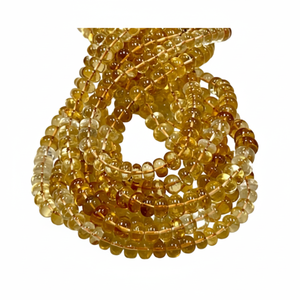 Healing Natural <b>Citrine</b> Rondelle Shape Stone Beads Necklace 8-10mm Strand Size for Gemstone Jewelry Making - Product Image 1