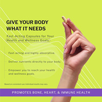 OEM Vitamine K2 D3 Capsules de Supplément avec Cellulose Microcristalline | Boost Calcium Fer Zinc Sélénium Absorption pour Adultes