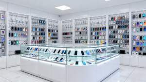 Accessori per telefoni cellulari <span class=keywords><strong>vetrina</strong></span> <span class=keywords><strong>vetrina</strong></span> in vetro <span class=keywords><strong>con</strong></span> LED pesante per negozi e centri commerciali - Product Image 3