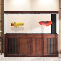 Aquarium pour poissons dragons extra large, en verre ultra blanc, en alliage d'aluminium, avec filtre inférieur, écologique, sans changement d'eau