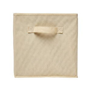 Basics Collapsible Fabric Storage <b>Cubes</b> 10.5 x 10.5 x 10.5 Inches With Handles For Wardrobe Clothing Organization Beige - Product Image 2