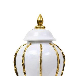 Organizzatore da scrivania artigianale barattolo di zenzero in porcellana e vaso di fiori in ceramica soluzione di stoccaggio unica - Product Image 3