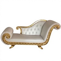 Canapé double impérial européen avec chaise longue et lit de repos, dorure à la main, rembourrage en mousse haute élasticité, idéal pour l'hôtellerie