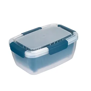 Atacado fornecedor retângulo cozinha colorida manter fresco almoço caixa recipiente de alimento plástico com tampa Hermético Lunch Container
