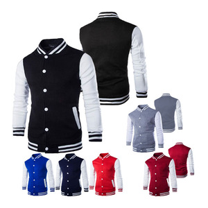 Chaquetas de hombre de béisbol de lana Lisa a granel, chaqueta universitaria en blanco al por mayor con etiqueta privada y letras bordadas personalizadas para hombre - Product Image 1