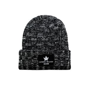 Marled Slouch Slouch Côtelé Tricoté Acrylique Unisexe Réglable Bonnet 3D Broderie Hiver En Plein Air Neige Temps Froid Chaud Voyage - Product Image 1