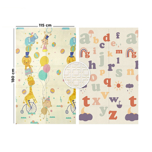 พรมปูพื้นโฟมลายการ์ตูนแบบหนาพับได้เสื่อเล่นกีฬาสำหรับเด็กทารกของเล่นดนตรีนุ่มคุณสมบัติ - Product Image 1