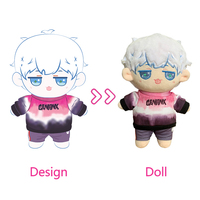 Poupée en peluche 3D personnalisée 20 cm, style star Kpop, poupée de dessin animé, fabrication OEM, jouet en peluche doux