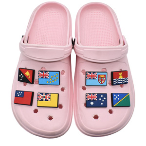 Breloques de chaussures personnalisées en PVC avec drapeaux nationaux d'Océanie, motifs Australie et Nouvelle-Zélande, décorations patriotiques pour sabots - Product Image 2