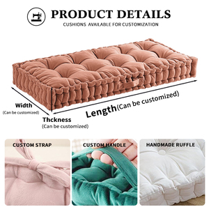 El-dikili Ruffles & kapitone doku ile romantik fransız kadife koltuk tezgah minderi - Product Image 2