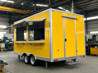 Remorque de cuisine mobile SANSHELL FS400 en acier inoxydable à 4 roues et double essieu, résistante à la rouille et à l'eau, pour barbecue et restauration rapide