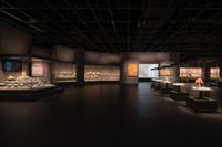 Boutique personnalisée professionnelle exposition de musée éclairage LED décoration de meubles d'affichage de musée moderne recyclable écologique