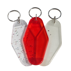 Custom logo Motel <b>Key</b> <b>Ring</b> Vintage Plastic Vintage Motel <b>Key</b> Chain Glitter Vintage Motel Hotel Acrylic Room Keychains Blank - Product Image 3