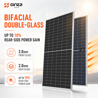 Panneaux solaires industriels pour toitures Ginza 605W N-Type pour 144 demi-cellules, double vitrage, haute performance, efficacité de 23,03 %, 210 mm x 210 mm