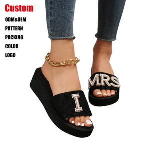 Chaussures d'intérieur et d'extérieur <span class=keywords><strong>pour</strong></span> femmes, confortables, respirantes, à <span class=keywords><strong>semelle</strong></span> épaisse, élégantes, avec lettres, <span class=keywords><strong>pour</strong></span> toutes les saisons - Product Image 1