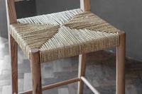 Chaise de salle à manger nordique moderne maison Acacia & Munja herbe chaise de barre haute en corde tissée en bois massif pour meubles de bureau à domicile